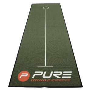 Pure2Improve 3.0 Golf Indoor/Outdoor Putting and Practice Mat with Flat  Roll Out, Pure Rolling Surface, and Target Aiming Spots, 10' X 26” (3 Meter)